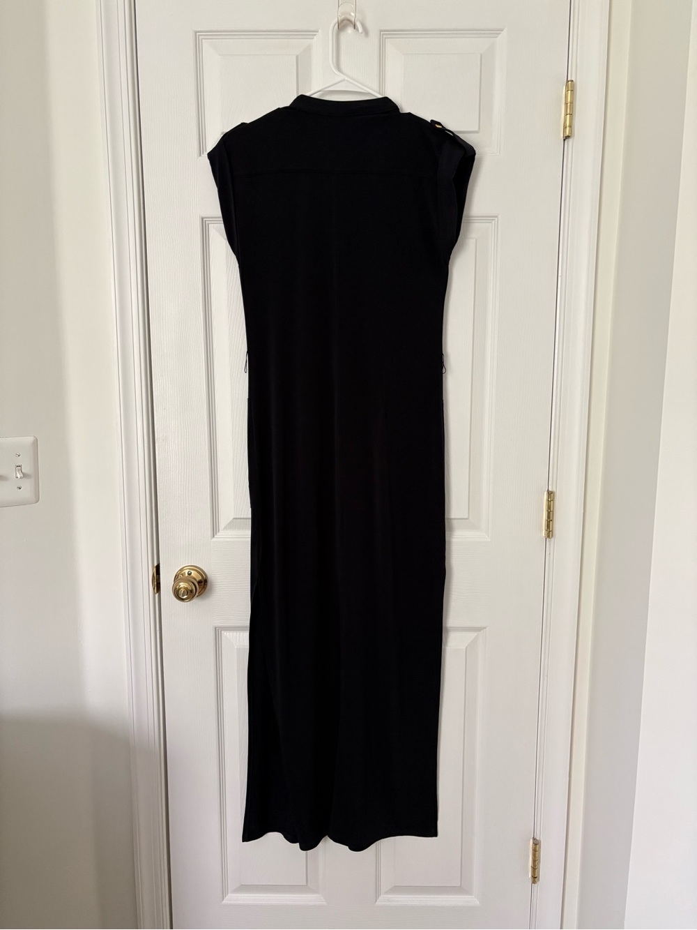 Michael Kors Black Maxi Dress with Gold Colored Buttons - Picture 8 of 8